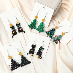Festive Christmas Women Drop Earrings - Gothicq