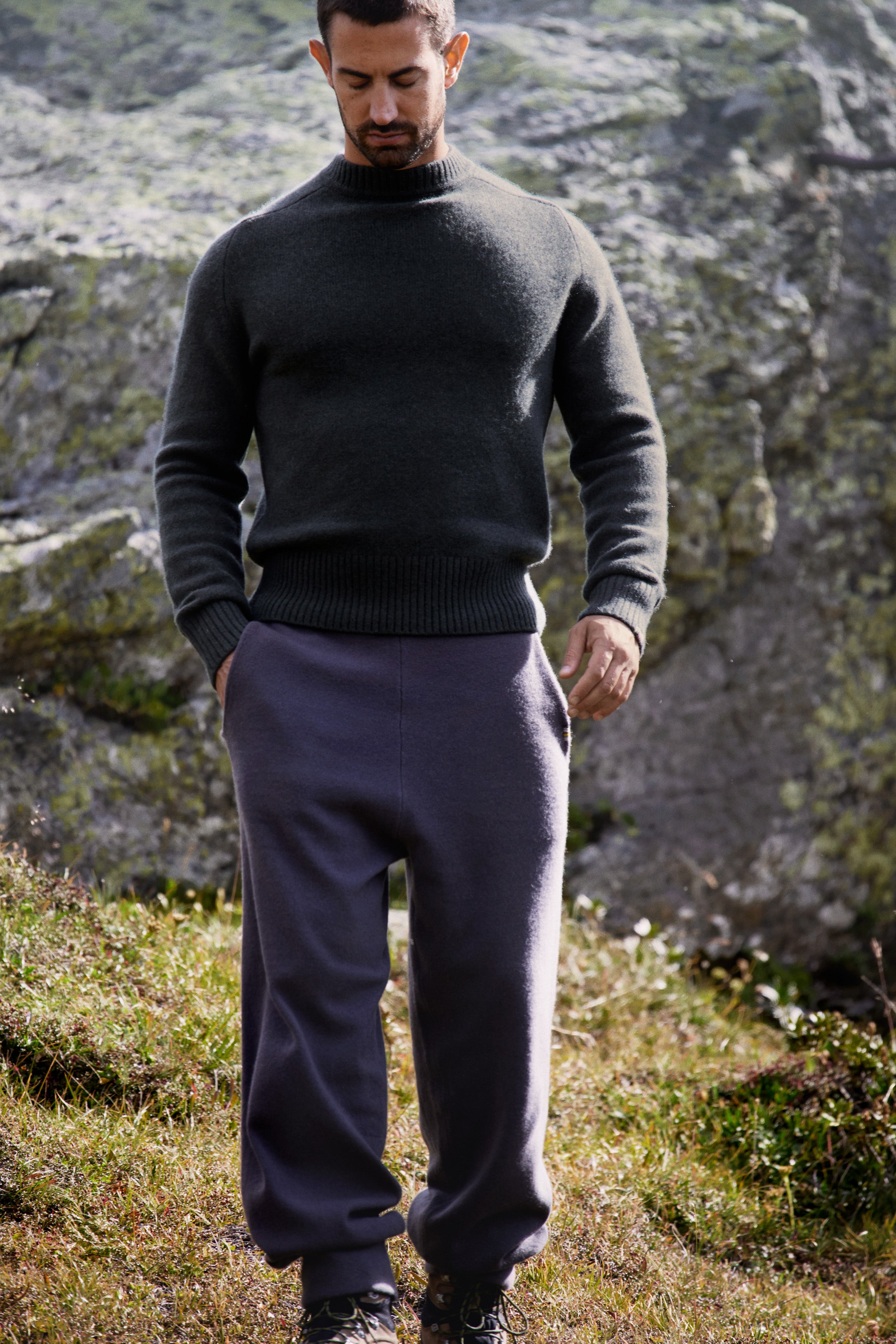 hiking in st. moritz campaign by extreme cashmere