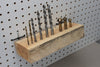 Werkzeugwand aus Holz - 120 x 60 x 0,5 cm - Lochung Ø7 mm Abstand 25,4 mm - MDF schwarz lackiert