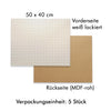 15/30 mm Mini Lochwand aus Holz 50 x 40 x 0,3 cm - Lochung Ø5 mm Abstand 15 mm - MDF weiß lackiert - Made in Germany