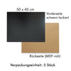15/30 mm Mini Lochwand aus Holz 50 x 40 x 0,3 cm - Lochung Ø5 mm Abstand 15 mm - MDF schwarz lackiert - Made in Germany