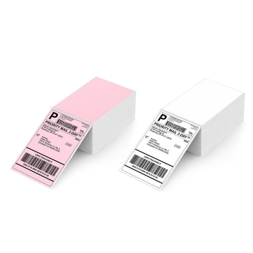 MUNBYN Fanfold Thermal Shipping Labels | 500 labels per pack