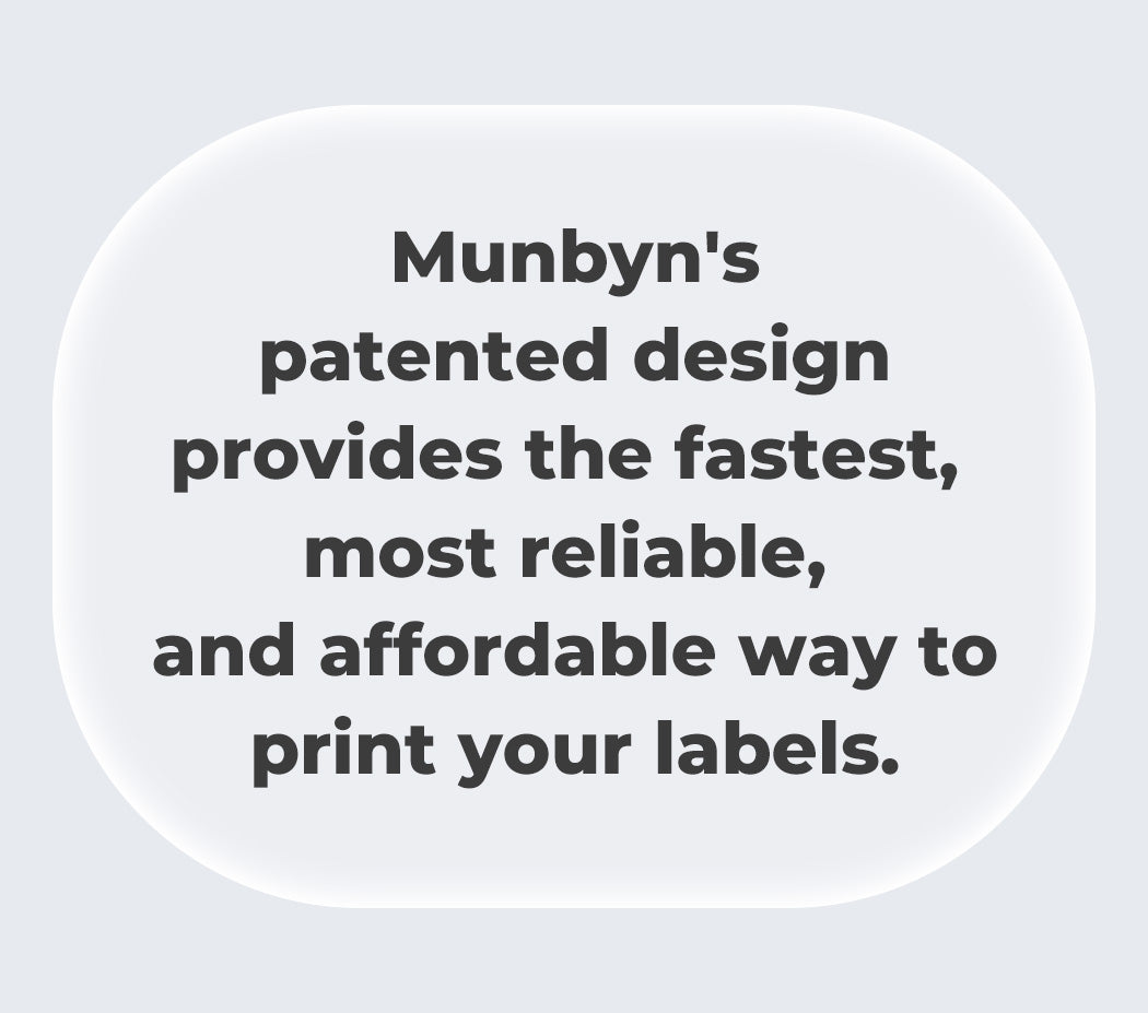 MUNBYN P130 USB thermal label printer can print labels at the speed of 150mm per second.