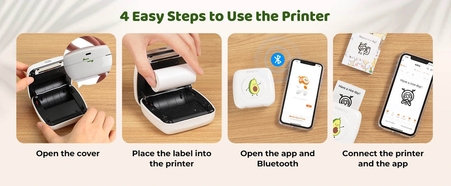 The portable label maker S12B is easy to setup and use.