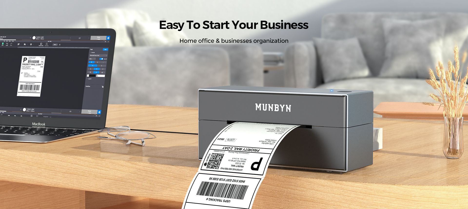 MUNBYN P129 Bluetooth printer is a convenient and versatile solution for your printing need.