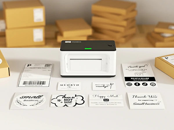 MUNBYN Bluetooth printer P941B can handle labels and stickers of various sizes, so you can use it for different purposes.