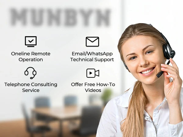 Customers can contact MUNBYN's techinical support through phone, email, or online chat, and receive prompt and satisfactory solutions.