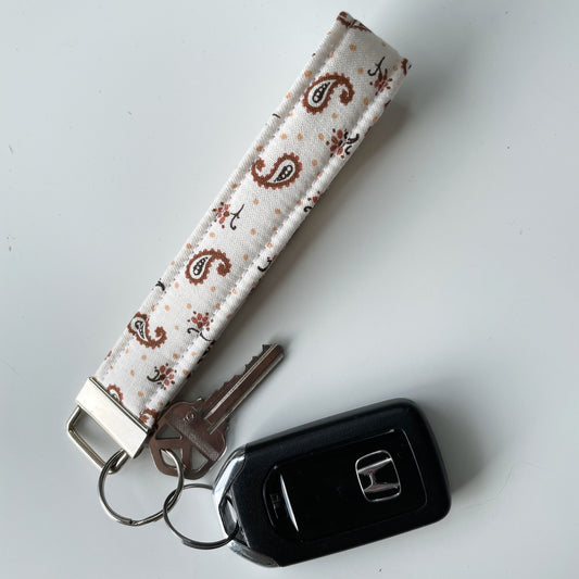 by Nox Red Paisley Key Fob Wristlet