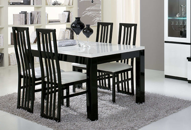 LM Romeno Black & White Italian Dining Table