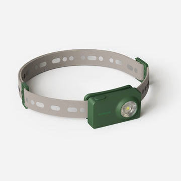 Monocle rechargeable headlamp from front #color_green