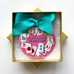 Get Your Mahj On Christmas Ornament - Ada & Lo 