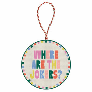 Ornament | Jokers? Embroidered Ornament Mahjong - Ada & Lo 