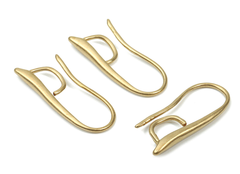 Brass Earring Hooks – Open Loop Ear Wire – 18K Real Gold Plated Brass –  DOMEDBAZAAR