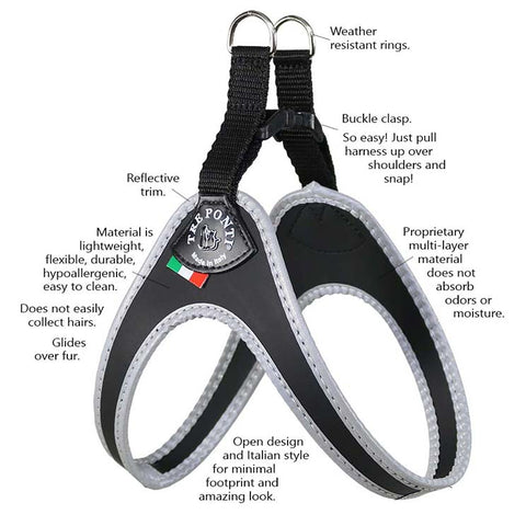 Tre Ponti Liberty Buckle Harness features