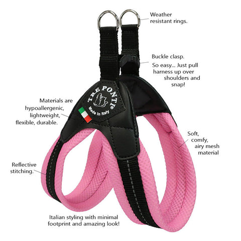 Tre Ponti Mesh Buckle Harness features