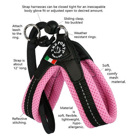 Tre Ponti Mesh Strap Harness features