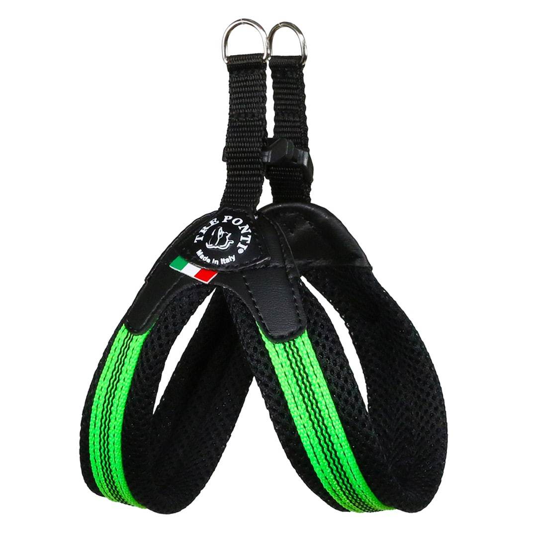 Tre Ponti Fluo Pop Buckle Harness in Green