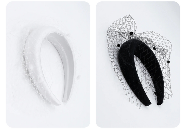 charlotte headband in black and white