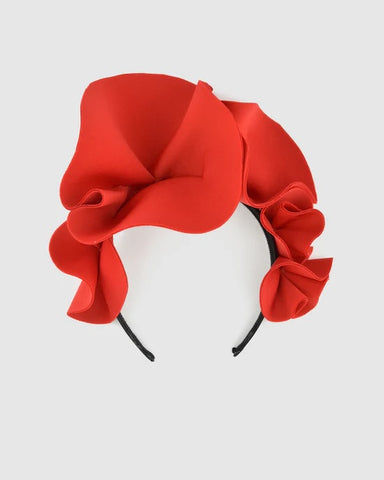 poppy fascinator red