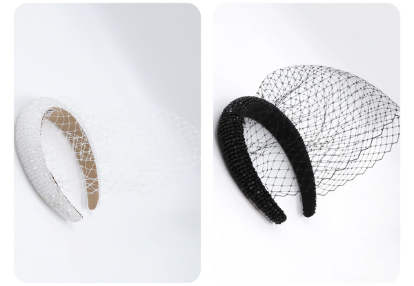 spritz headband in black and white