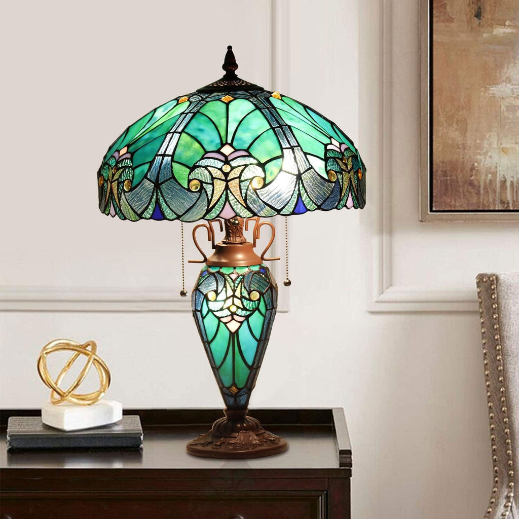 Green table lamp