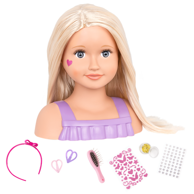 Talia Doll Head, Doll Hairstyles Styling Head