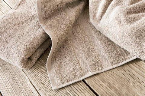 Beige luxury cotton towels