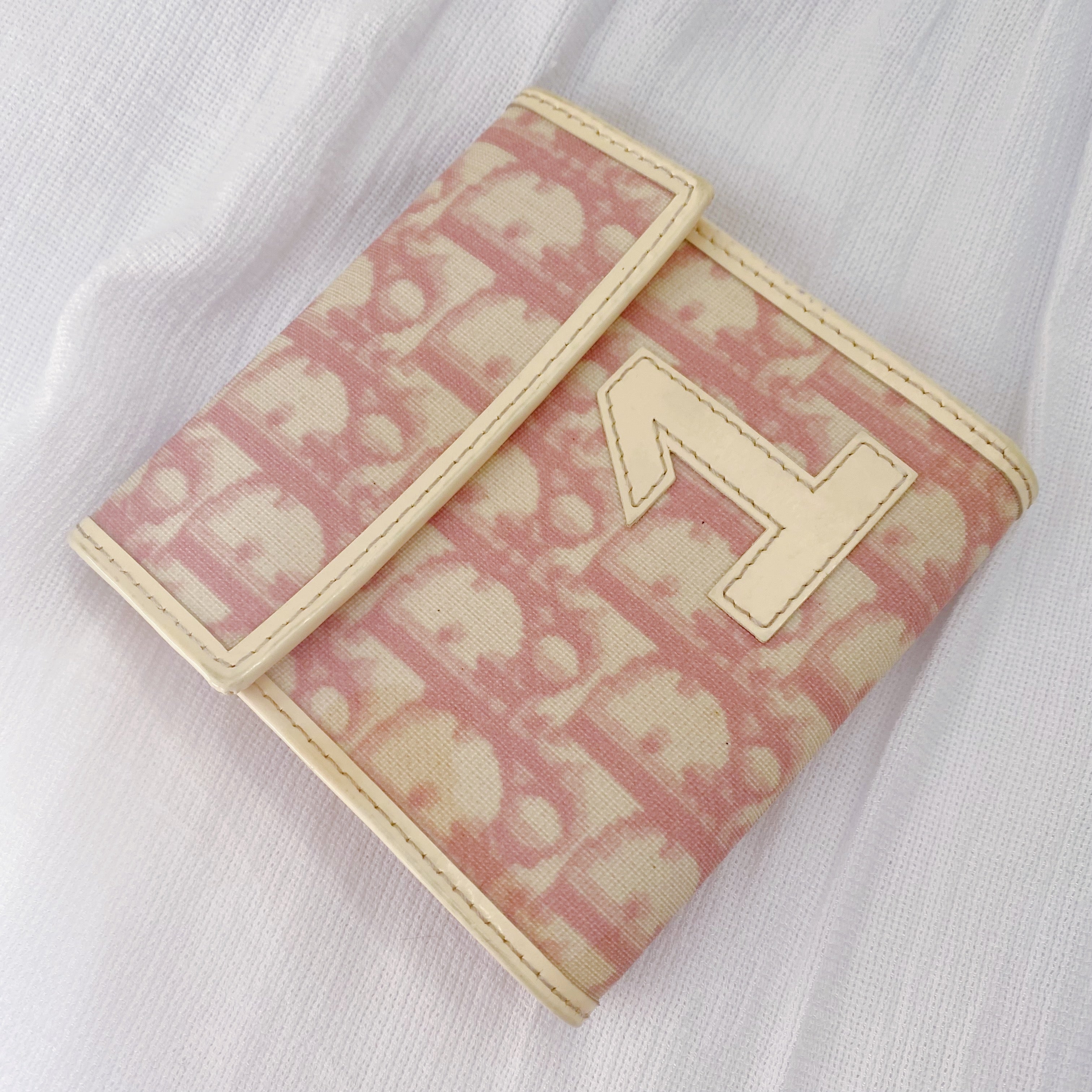 dior pink monogram wallet