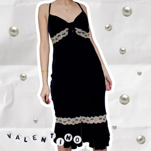 VALENTINO BLACK VELVET DRESS