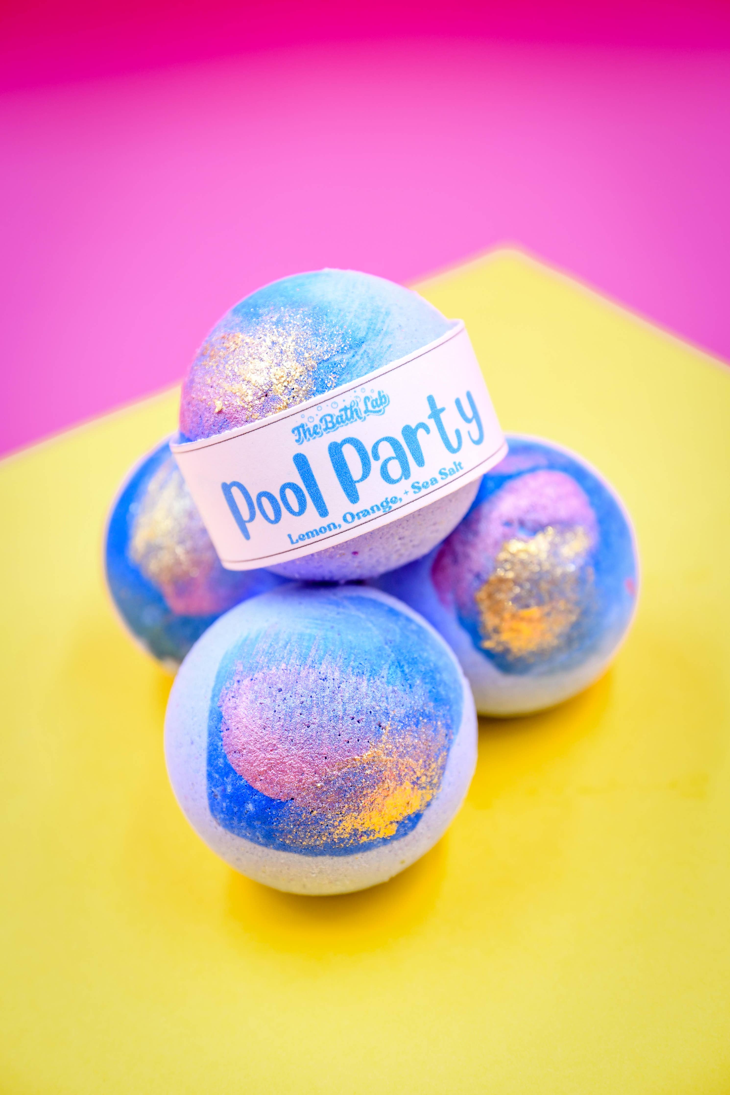 bath bomb in pool