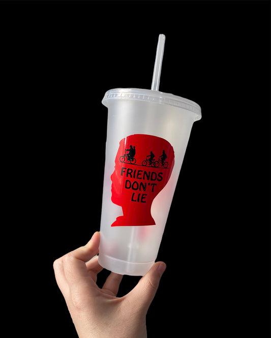 Stranger Things inspired cold cup in black