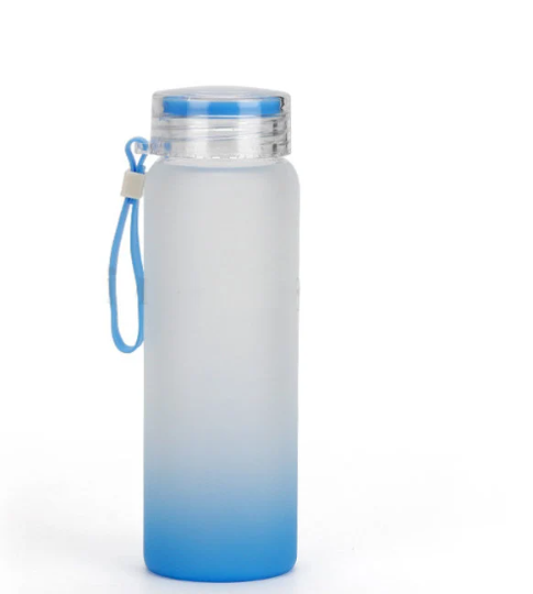 Frosted Glass Water Bottle For Fridge, For Anywhere
