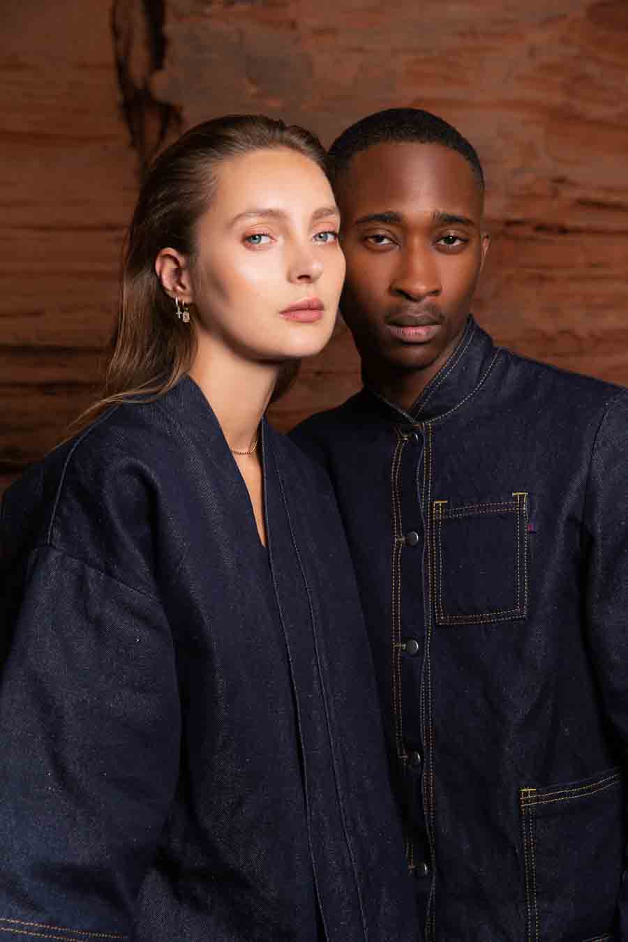 Shooting couple campagne denim lin  métis