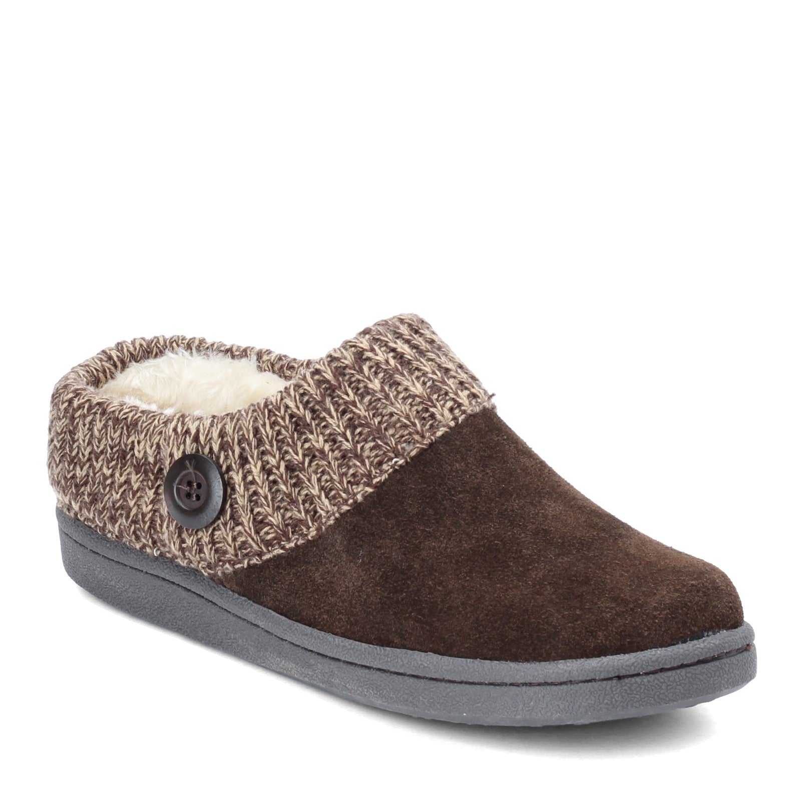 Clarks Women's Suede Moc Indoor and Outdoor Squared Toe Slip On Casual  Slippers (Brown Premium Suede, 10) - Walmart.com