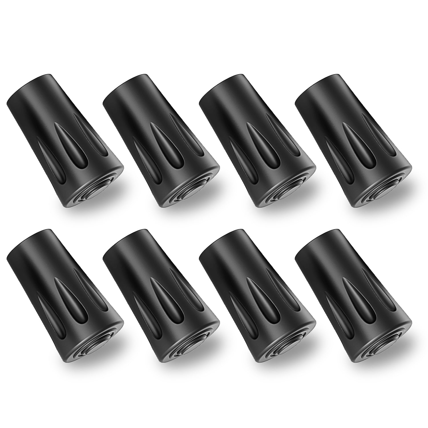 Trekking Pole Tips, 8-Pack Anti-Slip, Shock-Absorbing Rubber Feet, 0.43 Inch