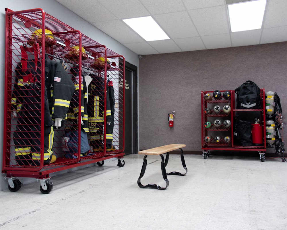 Quick Drying Flat Coat Hangers for Turnout Gear Lockers