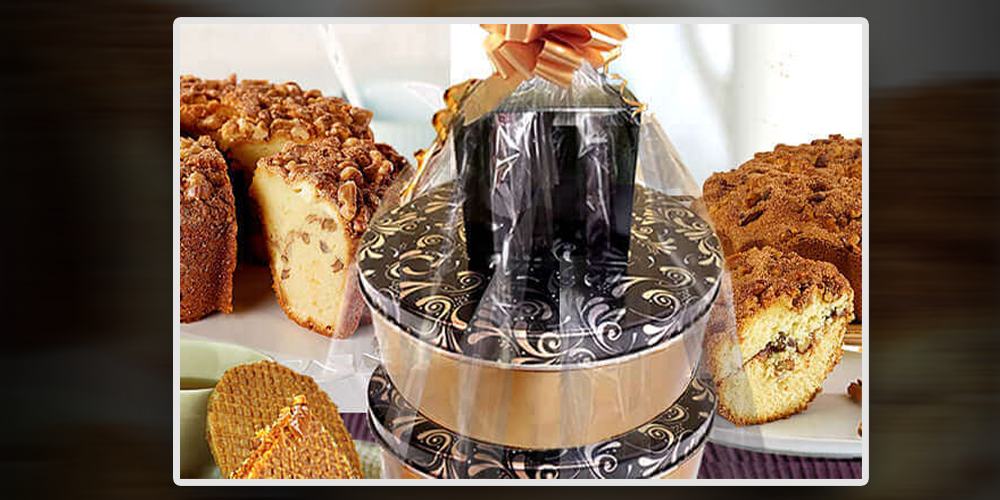 Dazzle Double Delight (2 Cakes) Coffee Cakes & Cookies Gift Tower