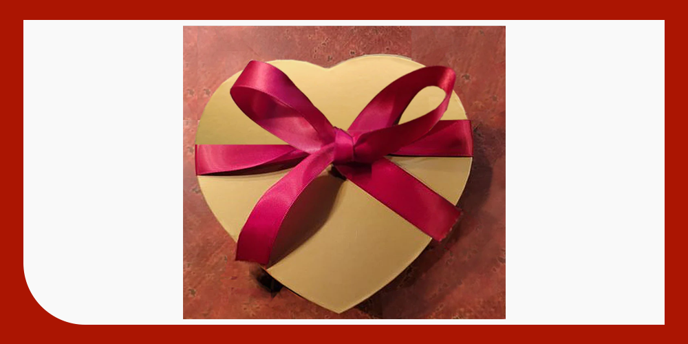 Heart shaped box of Caramels