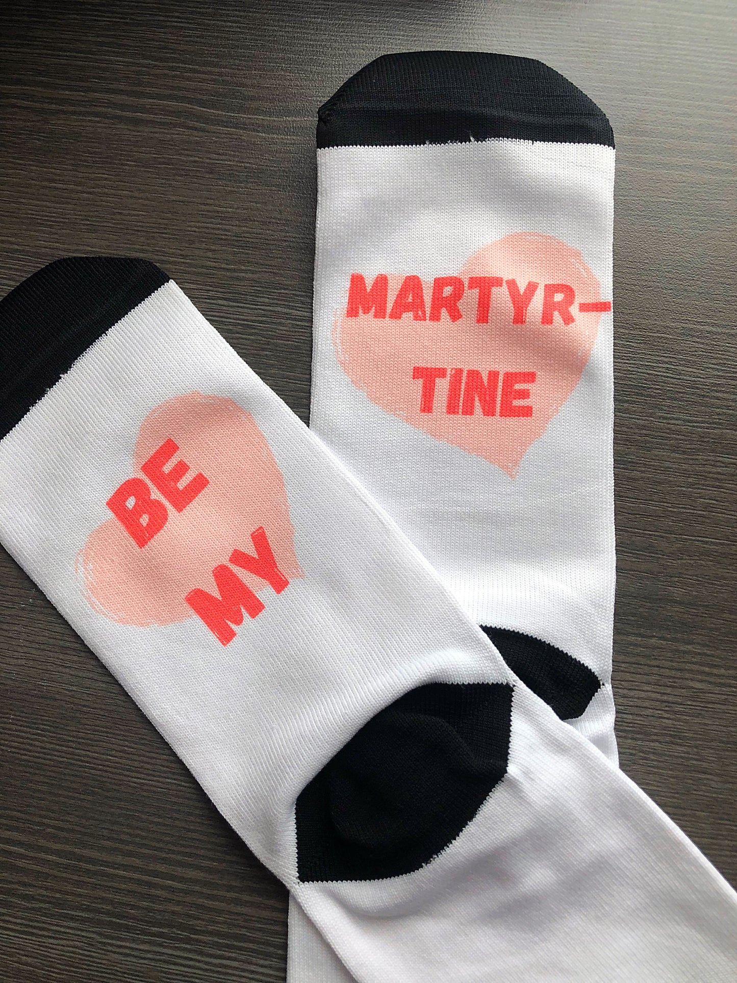 Be my Martyr-tine His and Her socks - Catholic couple gift