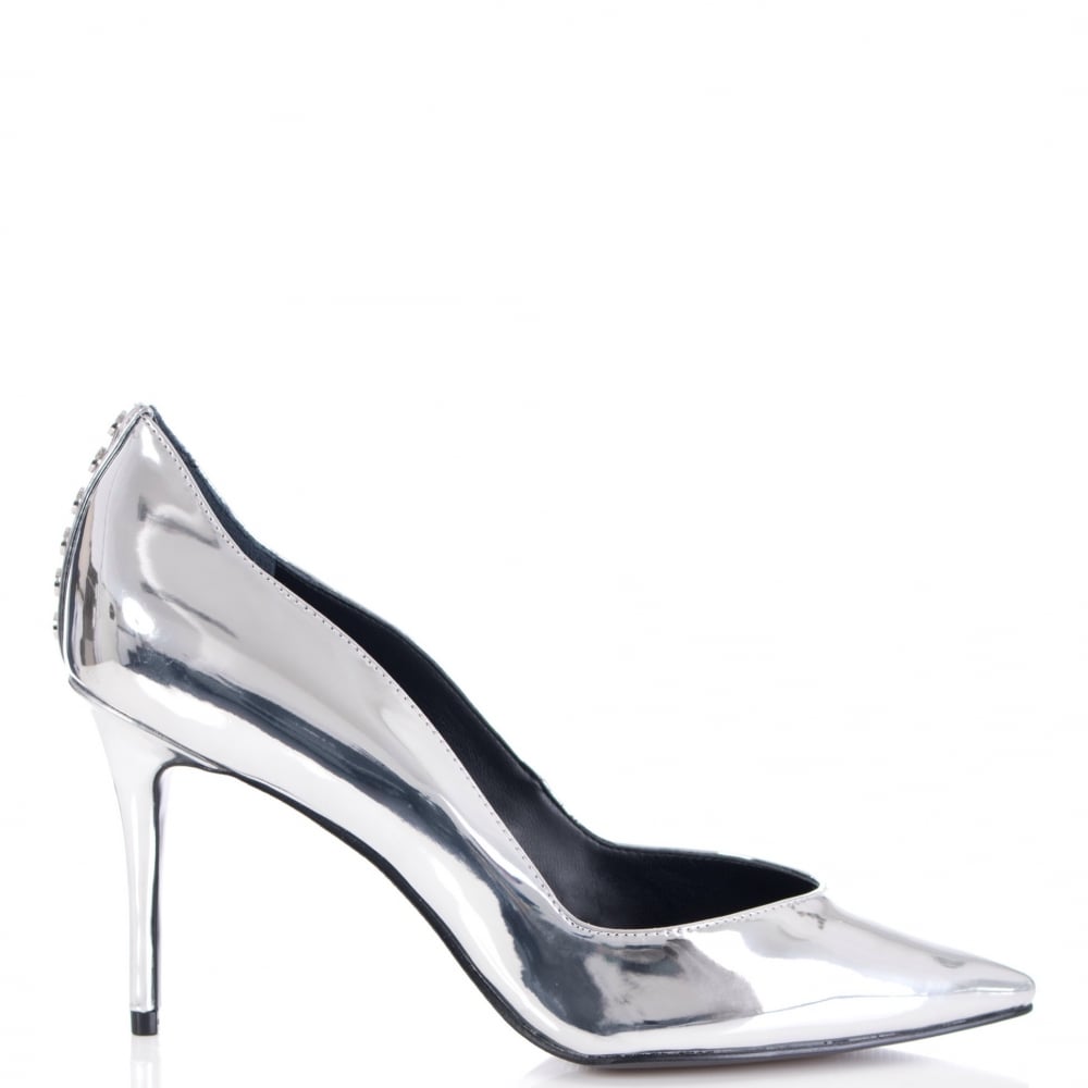 brianna stud detail pump in silver