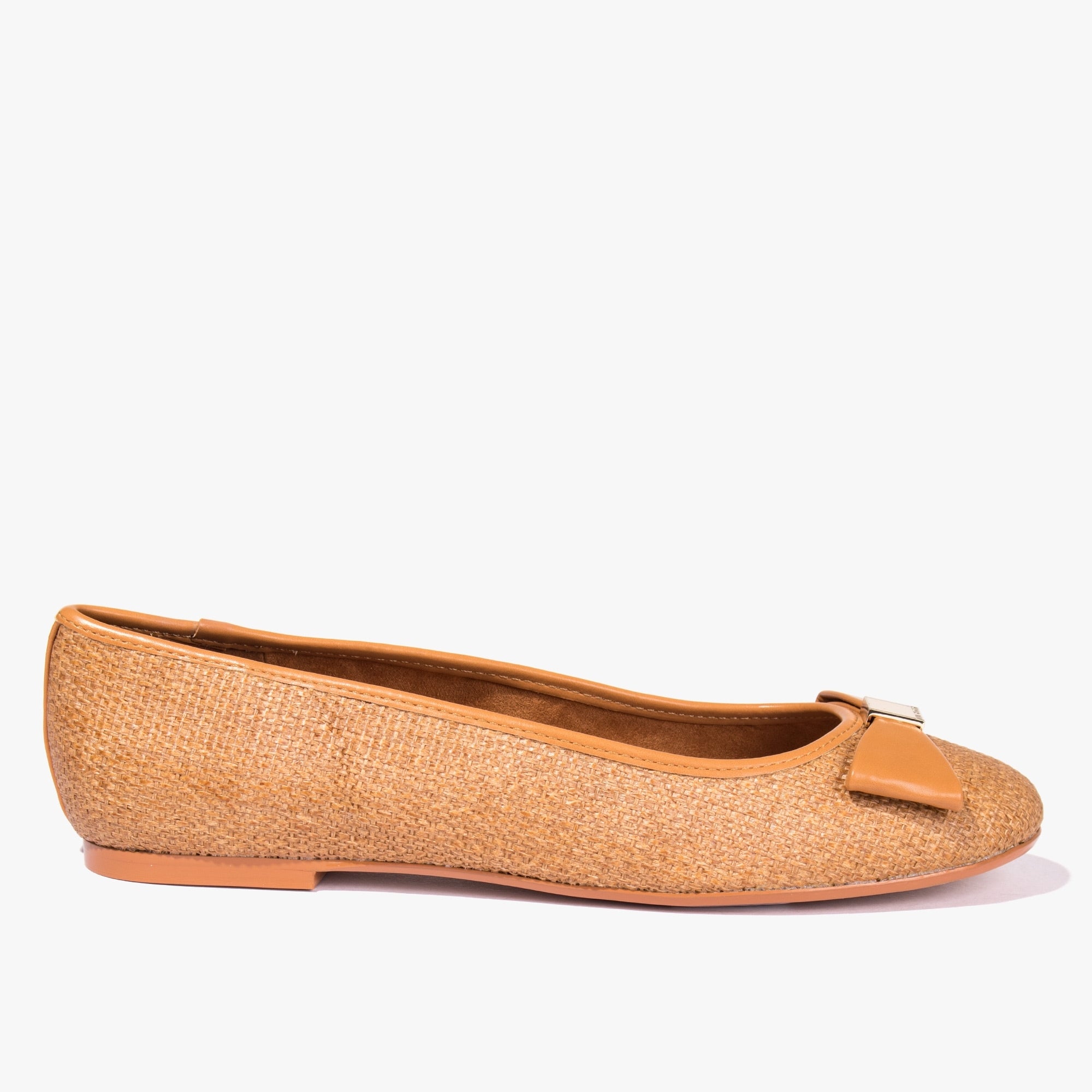 Ted Baker | Sualli raffia bow ballet pump | EQVVS Womens