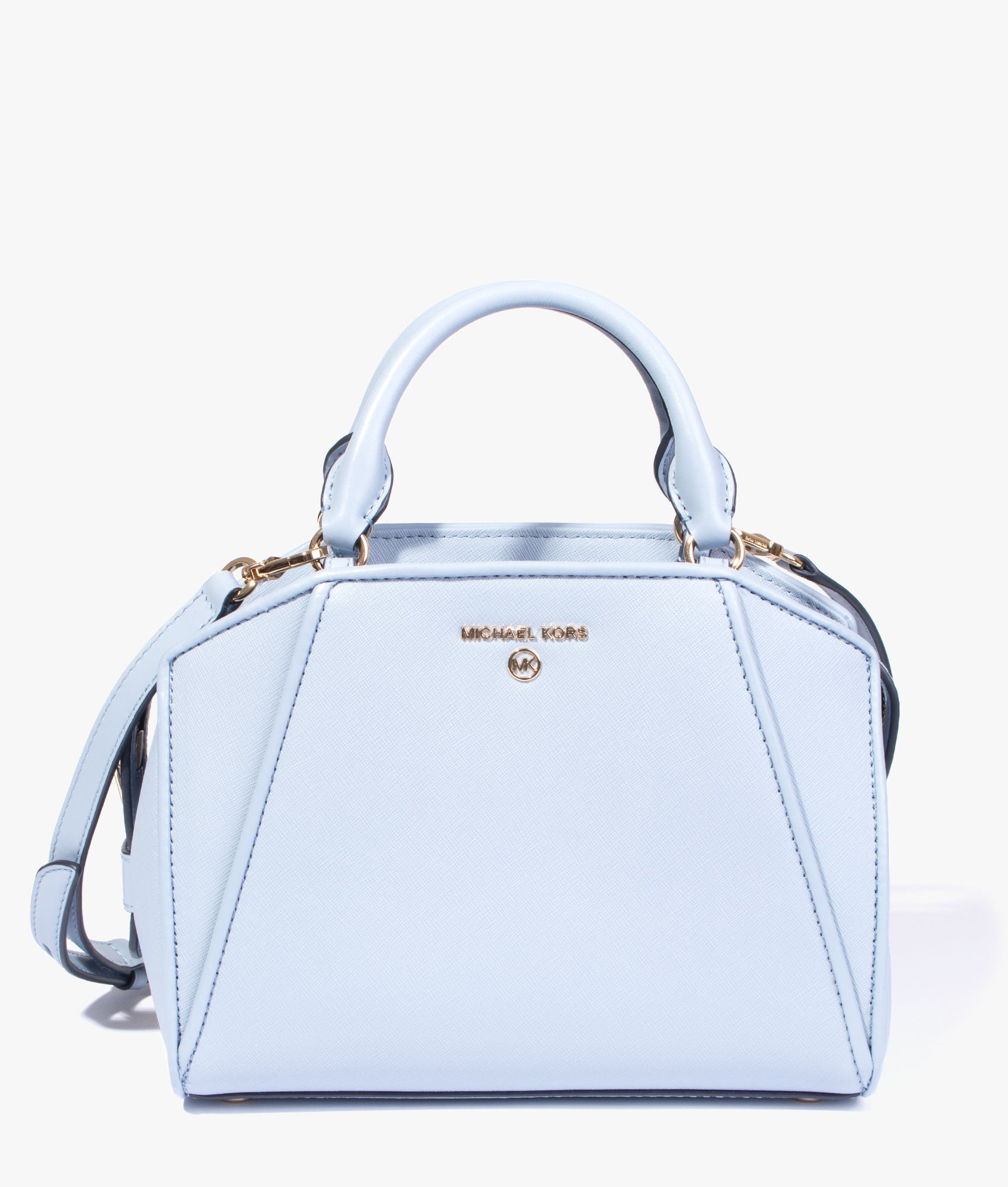 Michael Kors | Cleo top handle tote in pale blue | EQVVS Womens