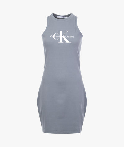 Buy Calvin Klein Jeans MINERAL DYE RIB TANK DRESS - Shitake