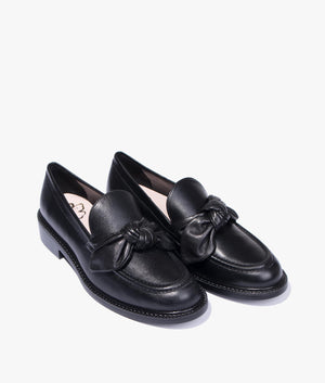 ted baker black bow loafers