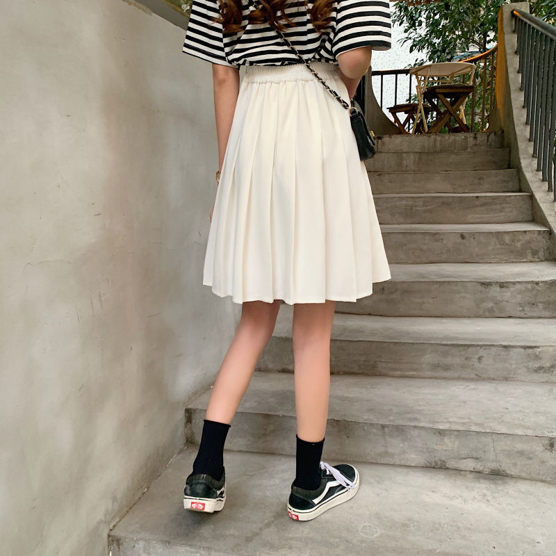 Summer Knee-length Korean Skirts - Pastel Kitten