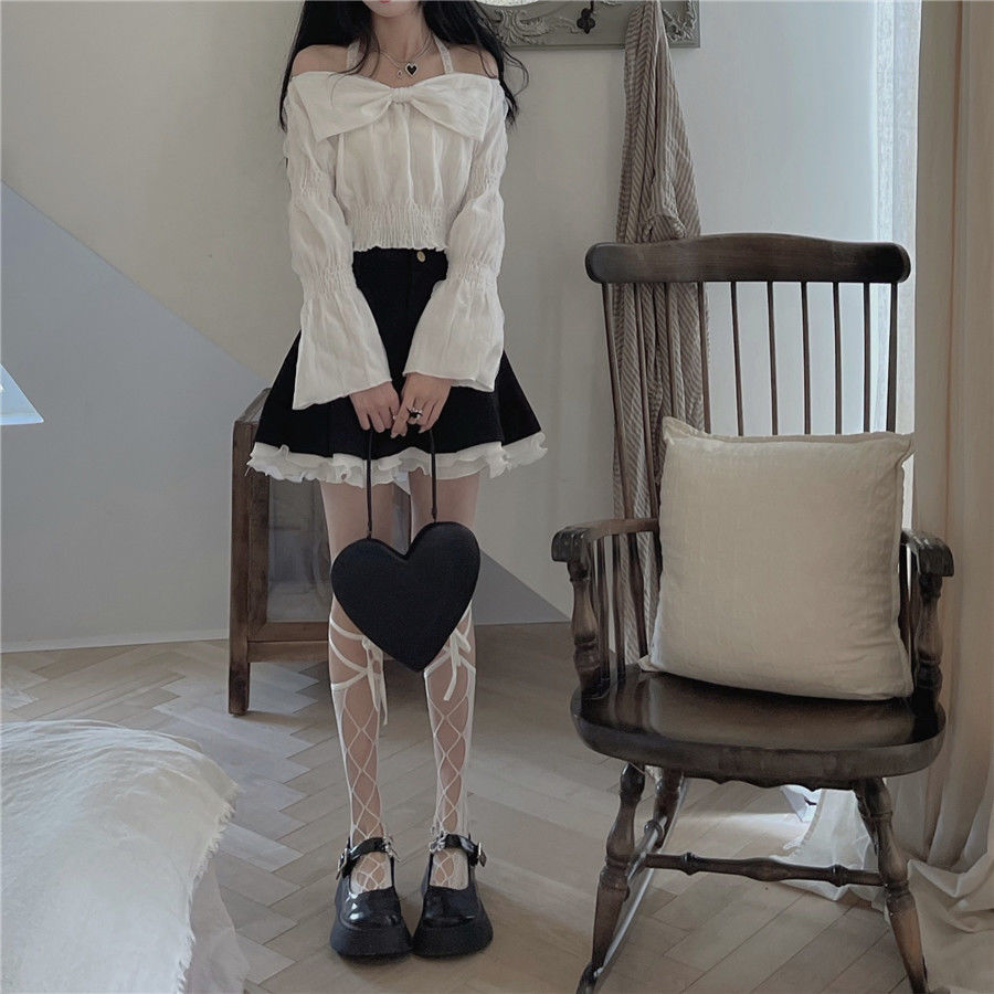 Fairycore Kawaii Pleated Skirt - Pastel Kitten