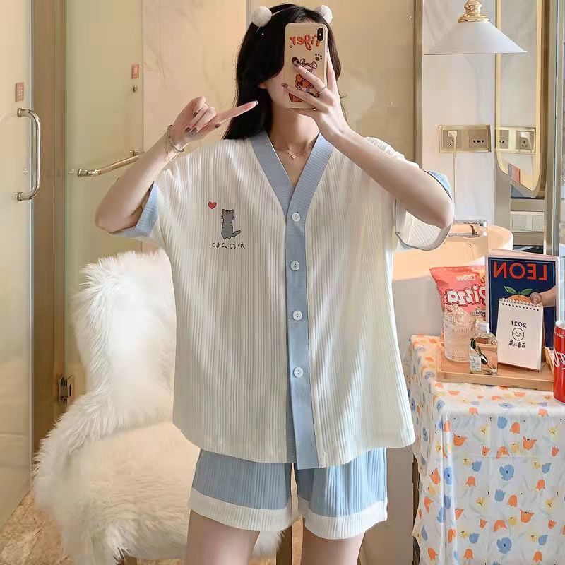 Korean Style Pajamas Pastel Kitten