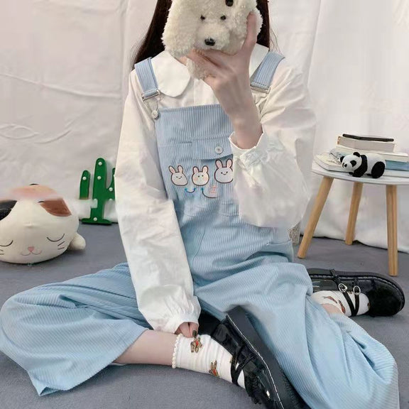 Kawaii Anime Overalls - Pastel Kitten