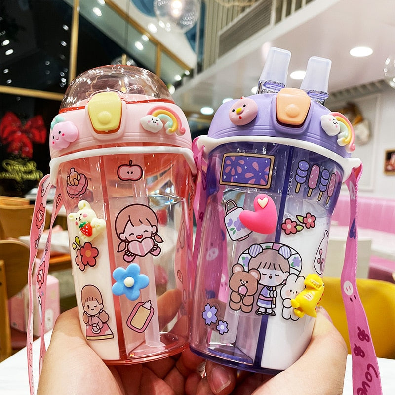 Cute Double Drinking Bottle - Pastel Gothic Clothing & Stuff