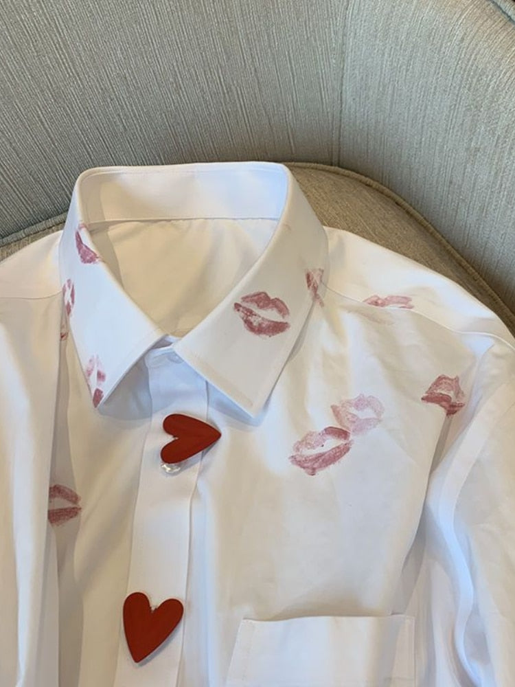 Lipstick Print Shirt